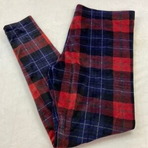 Climate Rite by Cuddle Duds Plaid Pajama Loungwear Pant Polyester/Spandex Size M
